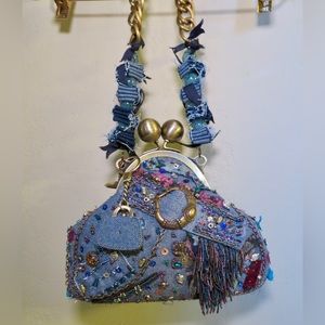 Mary Frances Denim Purse